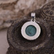 Pendentif en argent et malachite