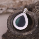 Pendentif en argent et malachite