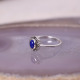 Bague d'exception en argent avec lapis lazuli et marcassites