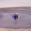 Bague d'exception en argent avec lapis lazuli et marcassites