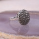 Bague d'exception en argent avec marcassites