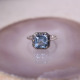 Bague d'exception en argent avec topaze bleue et marcassites