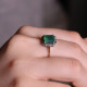 Bague d'exception en argent avec agate verte et marcassites