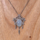 Collier d'exception en argent avec calcédoine et marcassites