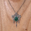 Collier d'exception en argent avec agate verte et marcassites