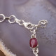 Bracelet en argent et racine de Rubis