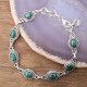 Bracelet en argent et malachite