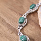 Bracelet en argent et malachite