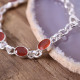 Bracelet en argent et cornaline