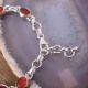 Bracelet en argent et cornaline