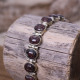 Bracelet en argent et eudialyte