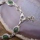 Bracelet en argent et quartz kiwi