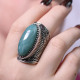 Bague en argent et amazonite