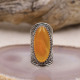 Bague en argent et ambre