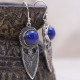 Boucles d'oreilles en argent et pierre lapis lazuli