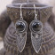 Boucles d'oreilles en argent  et pierre obsidienne