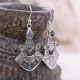 Boucles d'oreilles en argent et labradorite