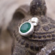 Pendentif en argent et agate verte