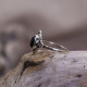 Bague en argent et onyx