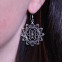 Boucles d'oreilles en argent - fleur de vie