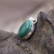 Pendentif en argent et malachite