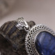 Pendentif en argent et labradorite