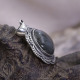 Pendentif en argent et labradorite