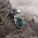 Pendentif en argent et malachite