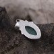 Pendentif en argent et malachite