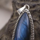 Pendentif en argent et labradorite