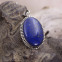 Pendentif en argent et lapis lazuli