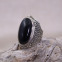 Bague en argent et onyx