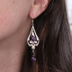 Boucles d'oreilles en argent et améthyste