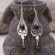 Boucles d'oreilles en argent et quartz fumé