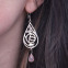 Boucles d'oreilles en argent et quartz rose