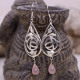 Boucles d'oreilles en argent et quartz rose