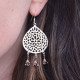 Boucles d'oreilles en argent et grenat