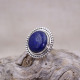 Bague en argent et pierre lapis lazuli