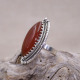 Bague en argent et pierre cornaline