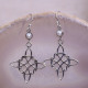 Boucles d'oreilles en argent et perle de rivière