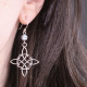 Boucles d'oreilles en argent et topaze bleue