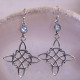 Boucles d'oreilles en argent et topaze bleue