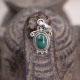 Pendentif en argent et malachite