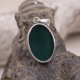 Pendentif en argent et agate verte