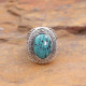 Bague en argent et turquoise