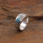 Bague anti-stress en argent et howlite turquoise