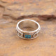 Bague anti-stress en argent et turquoise