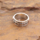 Bague anti-stress en argent et corail