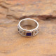 Bague anti-stress en argent et lapis lazuli