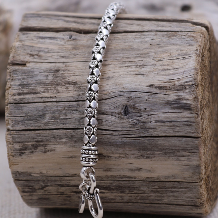 Bracelet en argent Snake Le Grain de riz